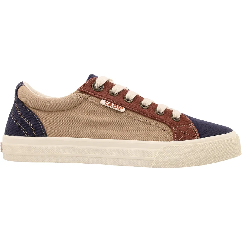 Women's Taos Plim Soul Navy Multi Canvas Ivy League - Inspired Derby Look 