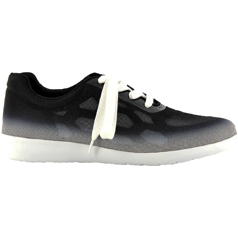Women's Ziera Umbria Black Mesh w/White Sole Checkered Shoe Pattern Look  