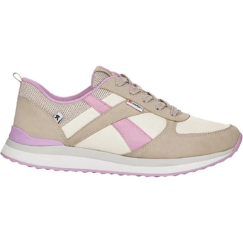 Women's Rieker Revolution 42502-60 Nicolina 60 Cliff/Cream/Lavender Nylon Elastic - Sided Chelsea Look Women's Rieker Revolution 42502-60 Nicolina 60 Cliff/Cream/Lavender Nylon Elastic - Sided Chelsea Look