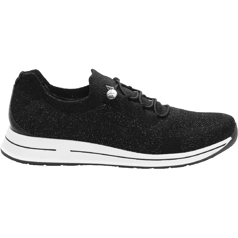 Women's Ara Ocean Black Wovenstretch Fabric Distressed Leather Shoe Style  