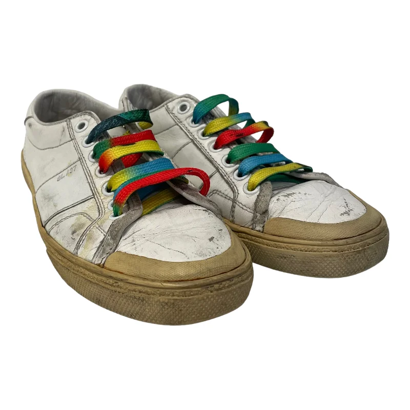 YVES SAINT LAURENT/Low-Sneakers/US 4.5/Leather/WHT/ Rubber - Sole Plimsoll Look  