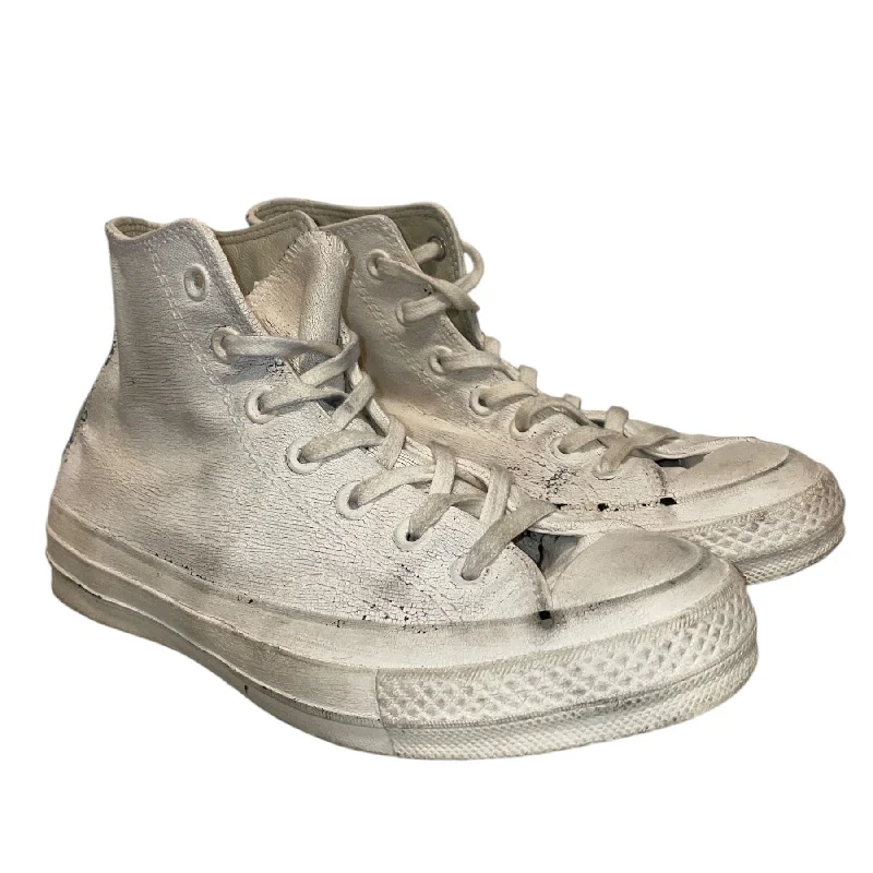 CONVERSE/Maison Martin Margiela/Hi-Sneakers/US 7/Cotton/WHT/Painted All-Starb High Top Striped Shoe Style CONVERSE/Maison Martin Margiela/Hi-Sneakers/US 7/Cotton/WHT/Painted All-Starb High Top Striped Shoe Style
