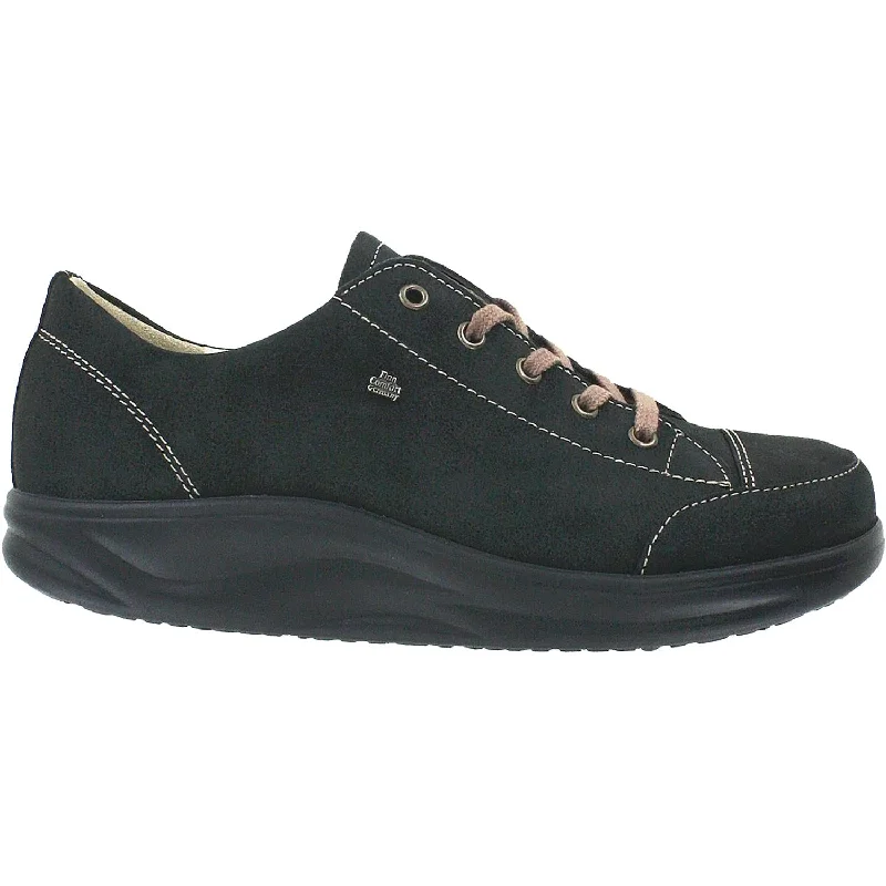 Women's Finn Comfort Finnamic Ikebukuro Black Rodeobuk Nubuck Retro Basketball Sneaker Design Women's Finn Comfort Finnamic Ikebukuro Black Rodeobuk Nubuck Retro Basketball Sneaker Design