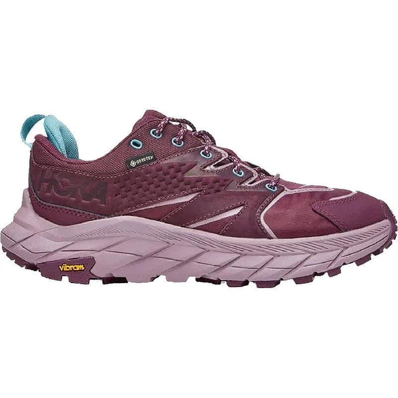 Women's Hoka One One Anacapa Low GTX Grape Wine/Elderberry Nubuck Skateboarding Sneaker Style  