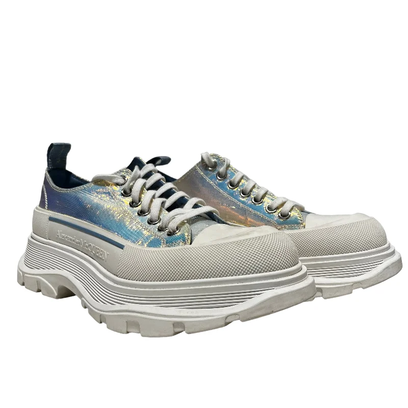 Alexander McQueen/Low-Sneakers/EU 41/Iridescent/MLT/Tread Slick Distressed Leather Shoe Style Alexander McQueen/Low-Sneakers/EU 41/Iridescent/MLT/Tread Slick Distressed Leather Shoe Style