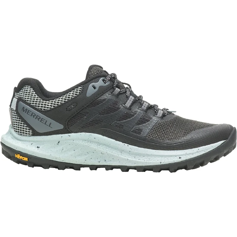 Women's Merrell Antora 3 Black Mesh Retro Basketball Sneaker Design  