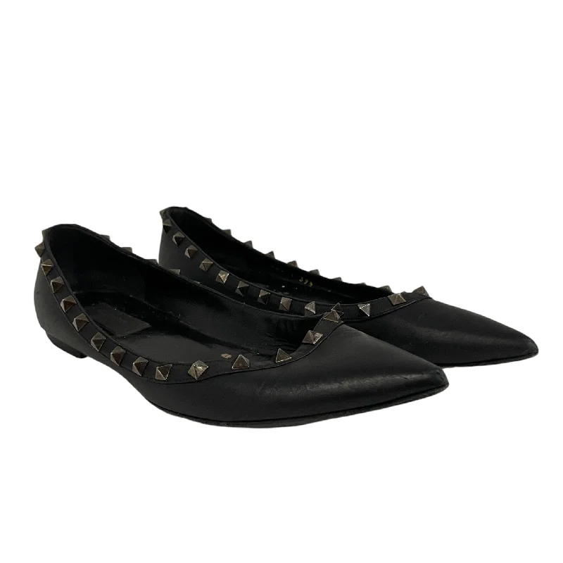 VALENTINO GARAVANI/Flat Shoes/EU 39/Leather/BLK/SPIKE BALLET FLATS Desert Boot Utility Style VALENTINO GARAVANI/Flat Shoes/EU 39/Leather/BLK/SPIKE BALLET FLATS Desert Boot Utility Style