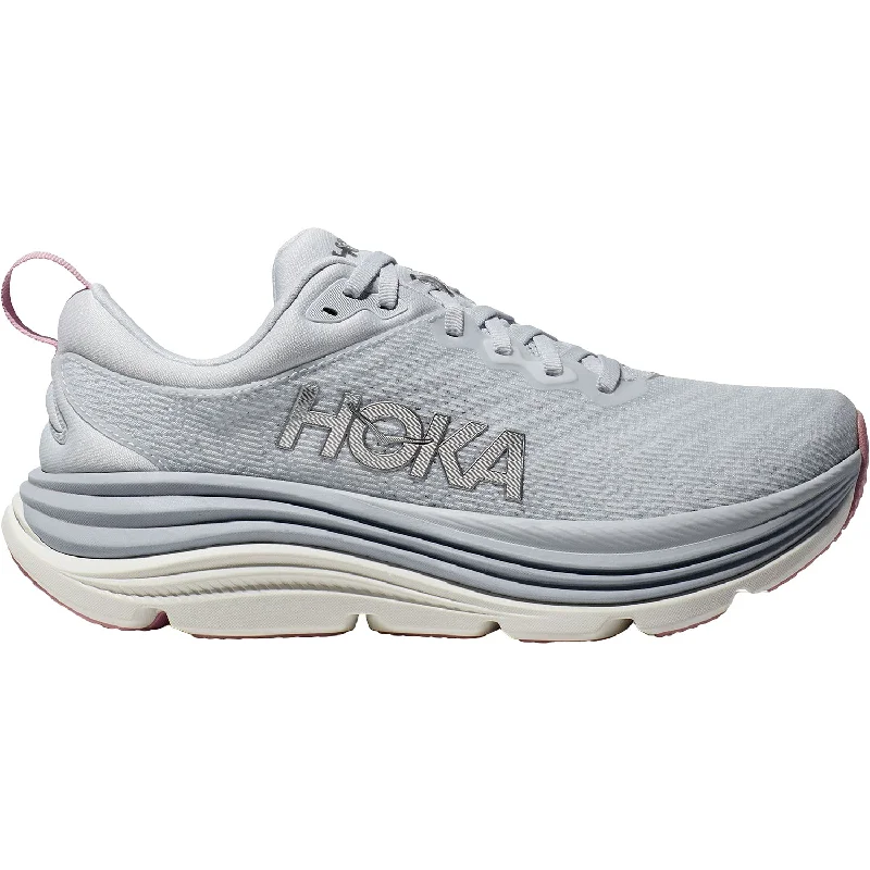 Women's Hoka Gaviota 5 Sea Ice/Pink Twilight Mesh Rubber - Sole Plimsoll Look  