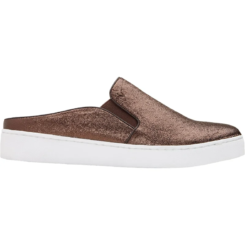 Women's Vionic Dakota Metallic Copper Leather Ivy League Loafer Look 