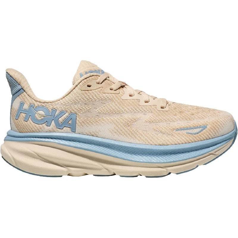 Women's Hoka Clifton 9 Oak/Alabaster Mesh Leather Driving Shoe Style  