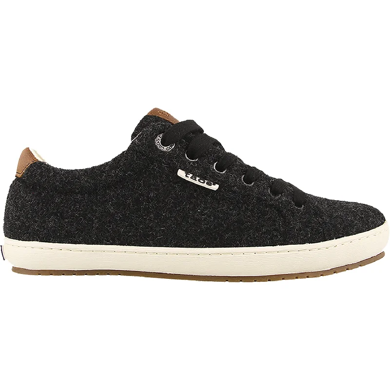 Women's Taos Star Burst Black/Tan Wool Memory - Foam Slipper Look  