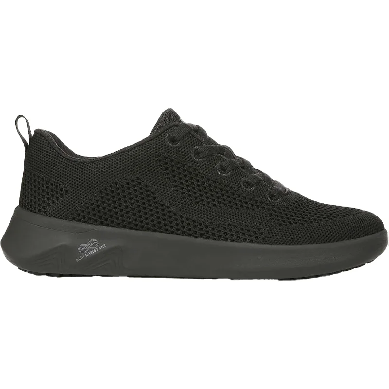 Women's Vionic Arrival Slip Resistant Black/Black Knit Fabric Glow - in - the - Dark Shoe Design  