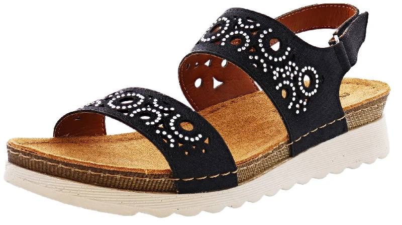 Flexus Women's Tacia Comfort Sling Back Sandals Business Monk Strap Style  