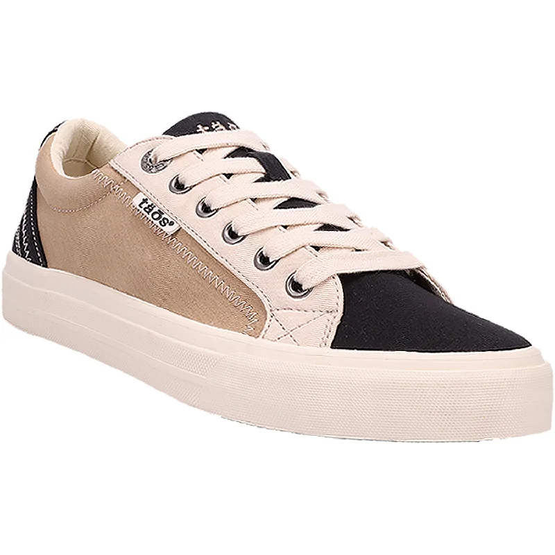 Women's Taos Plim Soul Black/Tan Multi Canvas Mod Oxford Design  