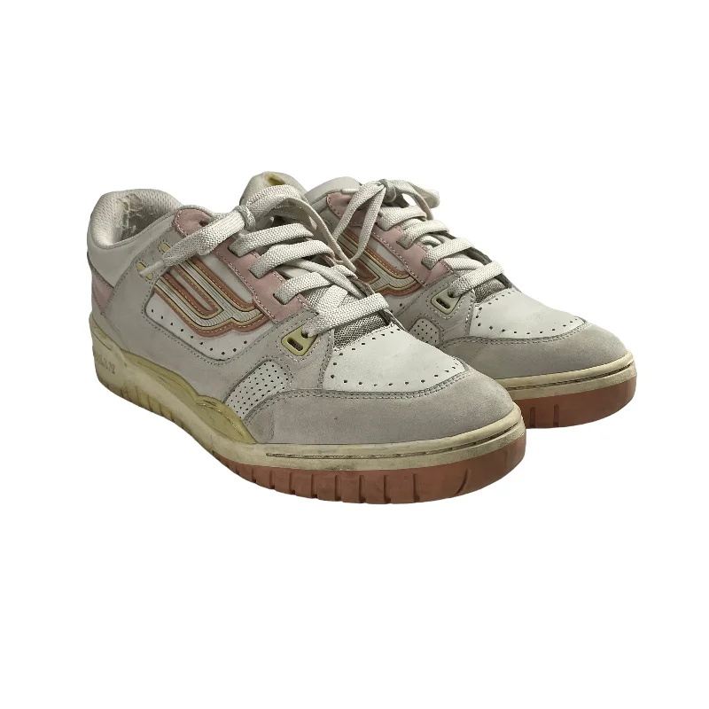 BALLY/Low-Sneakers/US 7.5/Leather/WHT/PINK ON FRONT Smart - Shoe Functionality Style BALLY/Low-Sneakers/US 7.5/Leather/WHT/PINK ON FRONT Smart - Shoe Functionality Style
