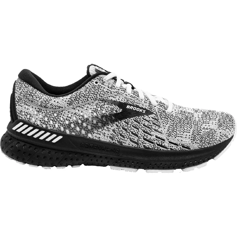 Women's Brooks Adrenaline GTS 21 White/Grey/Black Mesh Bespoke Shoe Aesthetic 