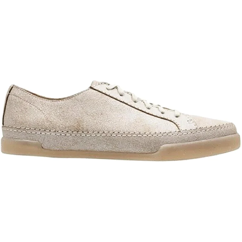Women's Clarks Hidi Holly White Leather Rubber - Sole Plimsoll Look  