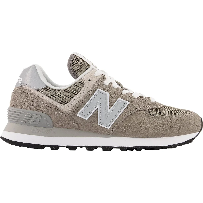Women's New Balance WL574EVG Grey/White Suede Vintage Oxford Appeal 