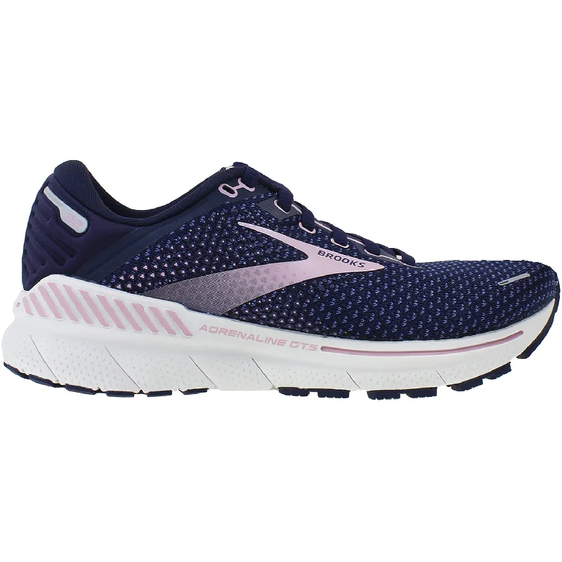 Women's Brooks Adrenaline GTS 22 Peacoat/Cobalt/Mauve Mesh Athleisure Derby Style  