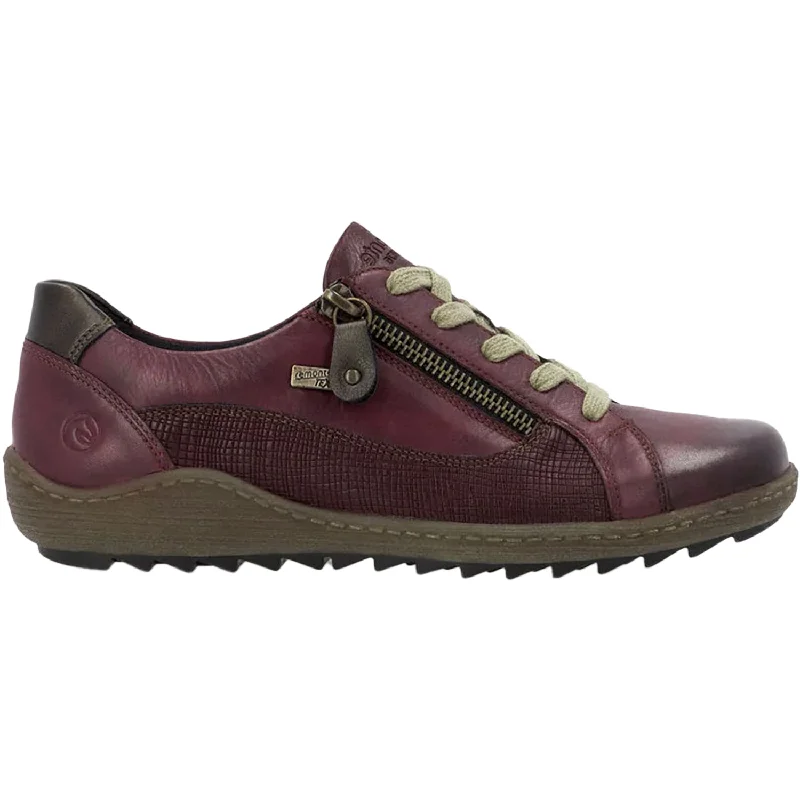Women's Remonte R1440-35 Liv Vino/Rosso/Antik Leather Quilted Shoe Design  