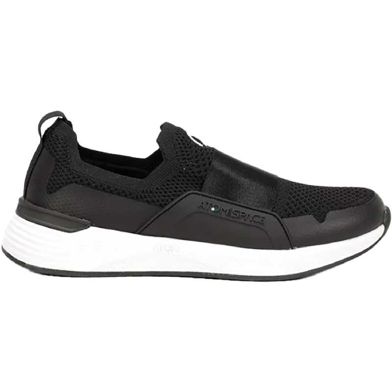 Women's Atom by Fluchos Time Nano Fit Black Synthetic Memory - Foam Slipper Look  
