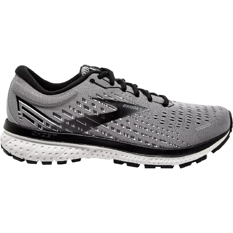 Men's Brooks Ghost 13 Grey/Pearl/Black Mesh Edwardian Shoe Look  