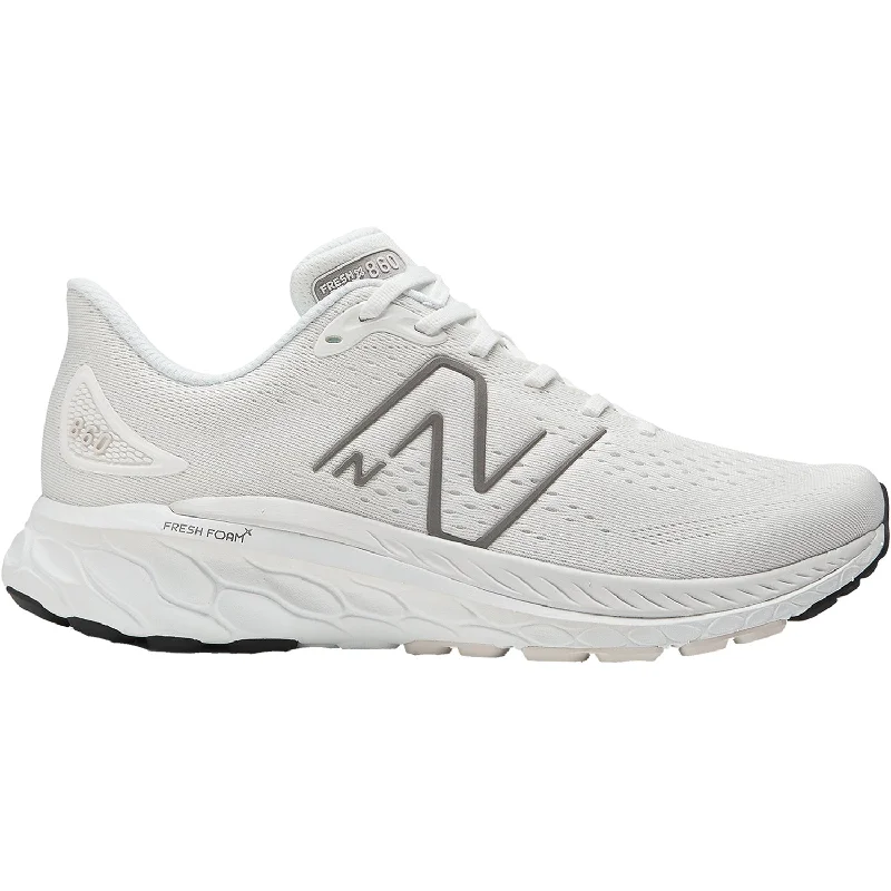 Men's New Balance M860W13 Fresh Foam X White/Dark Silver Metallic/Reflective Mesh Suede Desert Boot Men's New Balance M860W13 Fresh Foam X White/Dark Silver Metallic/Reflective Mesh Suede Desert Boot