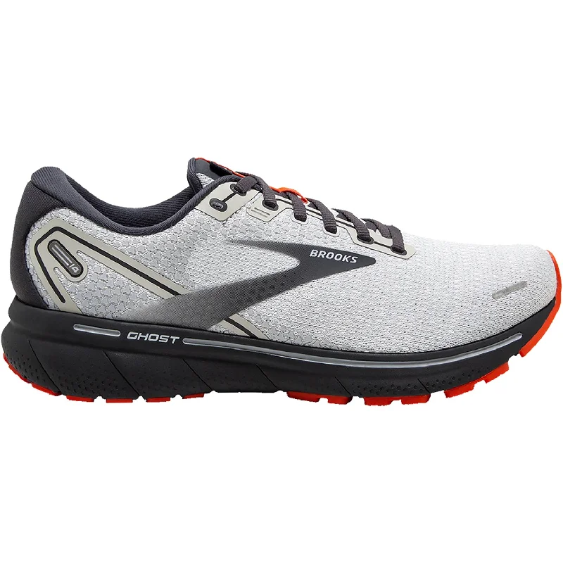 Men's Brooks Ghost 14 Oyster/Cherry/Ebony Mesh Brogue Oxford Aesthetic 