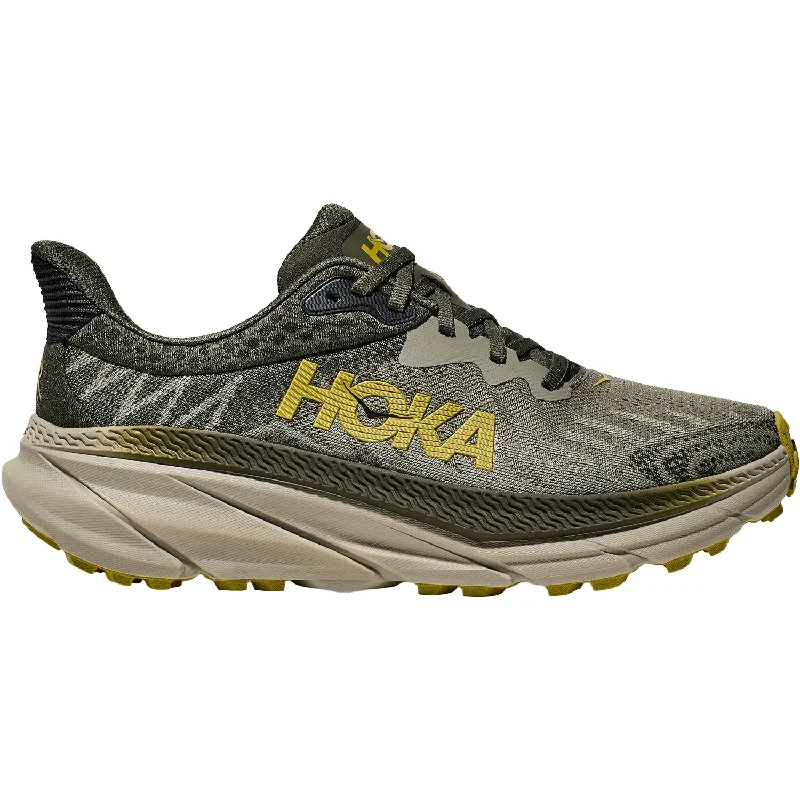 Men's Hoka Challenger ATR 7 Olive Haze/Forest Cover Mesh Victorian - Era Boot Style  
