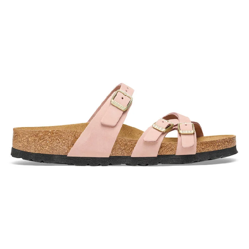 Women's Birkenstock Franca Soft Footbed 1027655B Color: Soft Pink Patchwork Shoe Aesthetic  