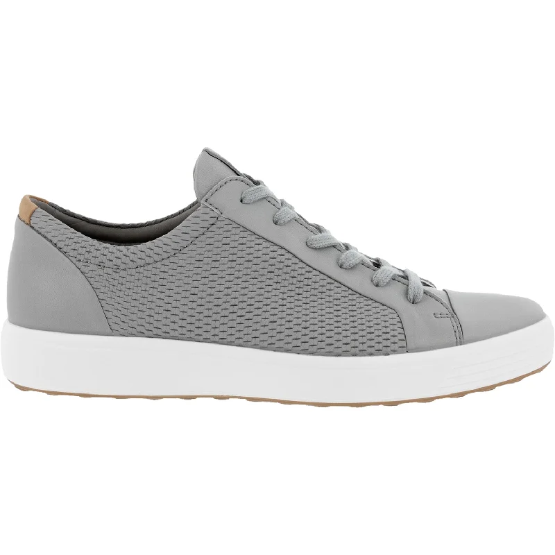 Men's Ecco Soft 7 City Sneaker Wild Dove/Lion Leather Comfortable Derby Style  