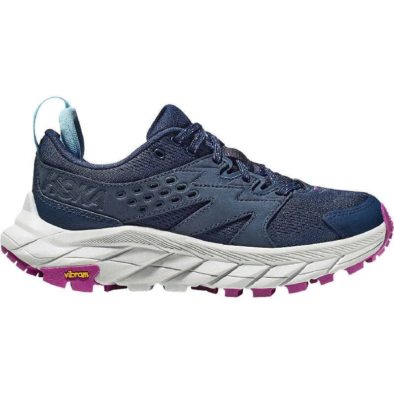 Women's Hoka Anacapa Breeze Low Outer Space/Harbor Mist Mesh Athleisure Derby Style Women's Hoka Anacapa Breeze Low Outer Space/Harbor Mist Mesh Athleisure Derby Style
