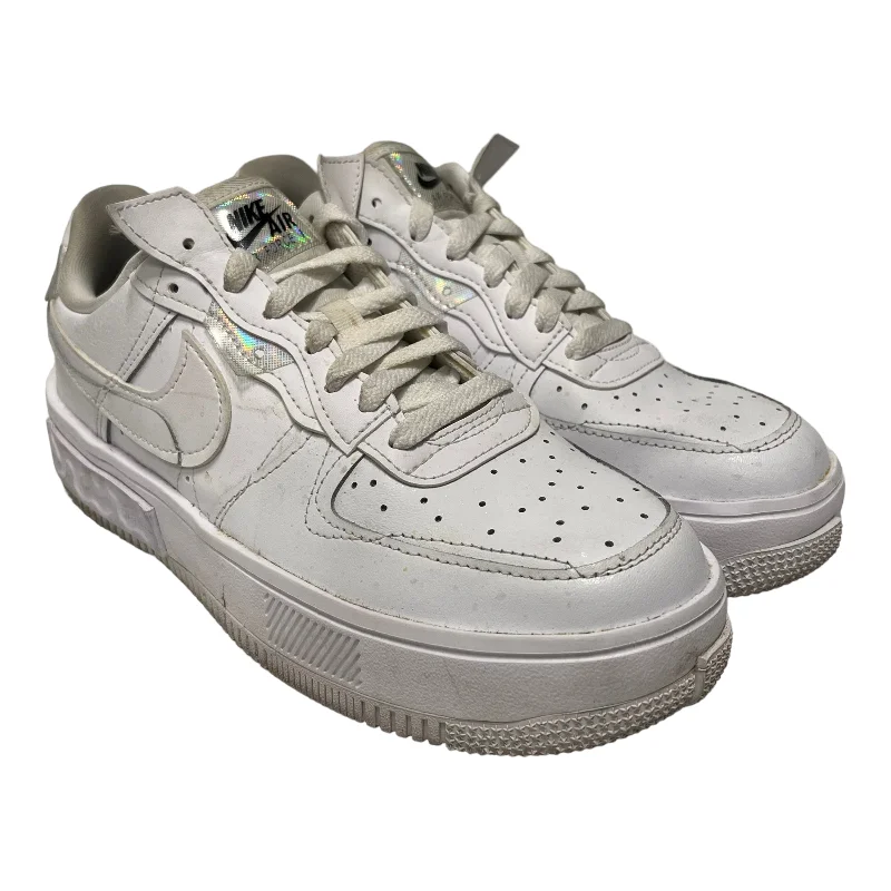NIKE/Low-Sneakers/US 9/Leather/WHT/nike reacte af1 Distressed Leather Shoe Style  