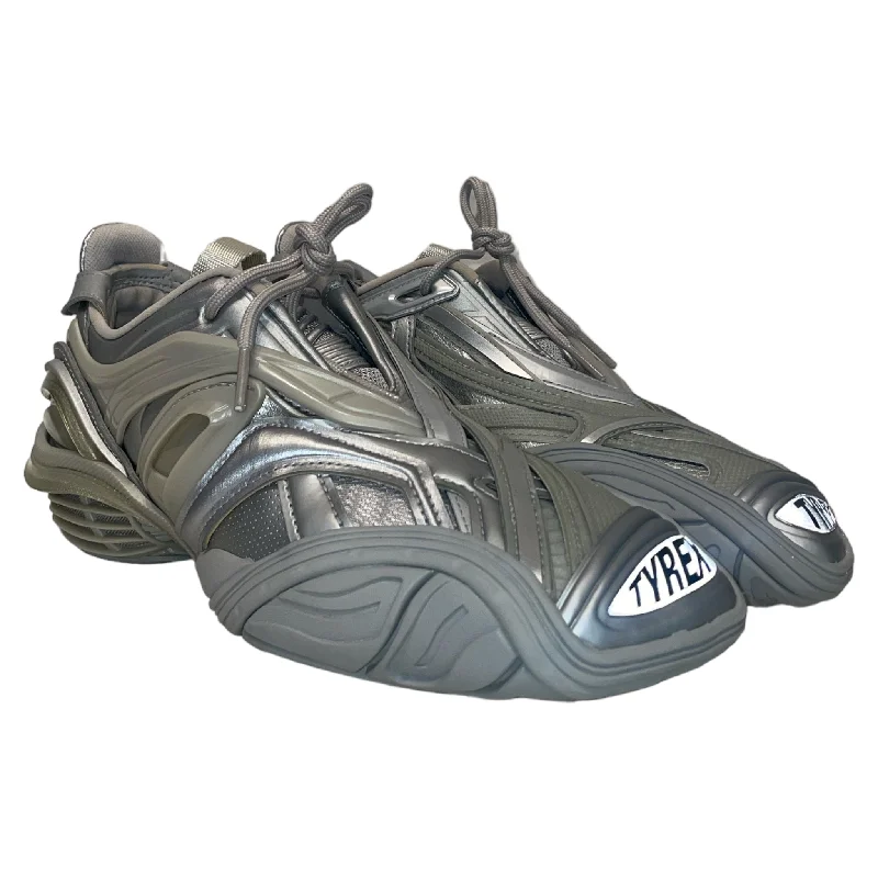 BALENCIAGA/Low-Sneakers/US 7/Leather/SLV/TYREX Monochromatic Shoe Look  