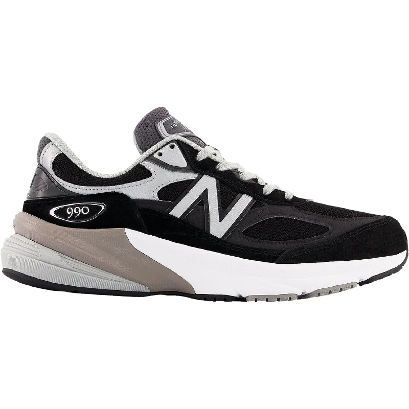 Women's New Balance W990BK6 Black/White Suede/Mesh Business Monk Strap Style  