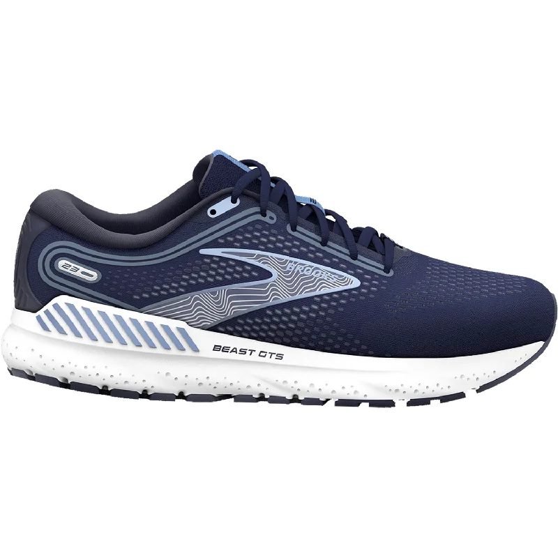Men's Brooks Beast GTS 23 Peacoat/Blue/White Mesh Victorian - Era Boot Style  