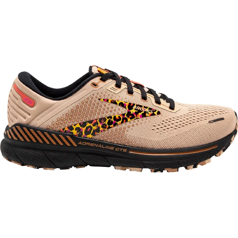 Women's Brooks Adrenaline GTS 22 Ginger/Black/Citrus Mesh Sustainable Shoe Design  