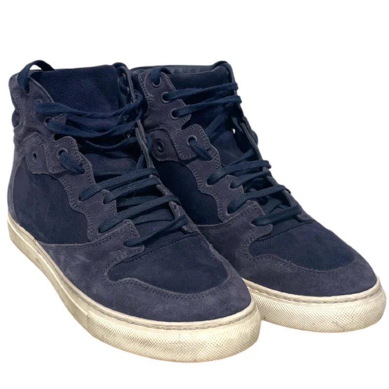BALENCIAGA/Hi-Sneakers/US 6/Leather/NVY/indigo laces Vintage Oxford Appeal 