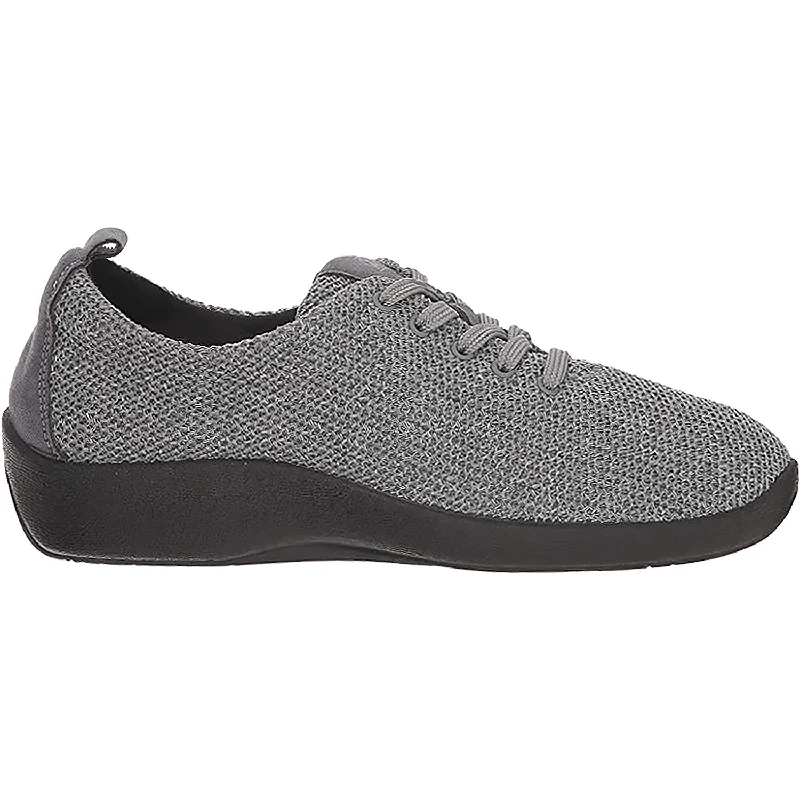 Women's Arcopedico Net 10 Grey Knit Fabric Checkered Shoe Pattern Look  