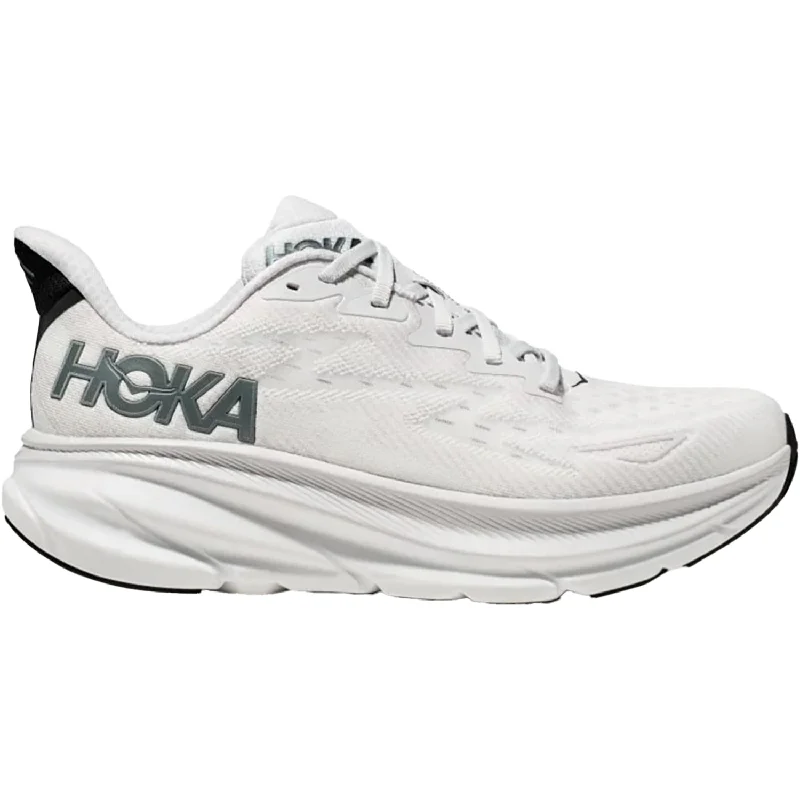 Men's Hoka Clifton 9 Nimbus Cloud/Steel Wool Mesh Edwardian Shoe Look  