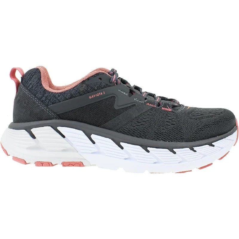 Women's Hoka One One Gaviota 2 Dark Shadow/Lantana Mesh Tassel Driving Shoe Look 