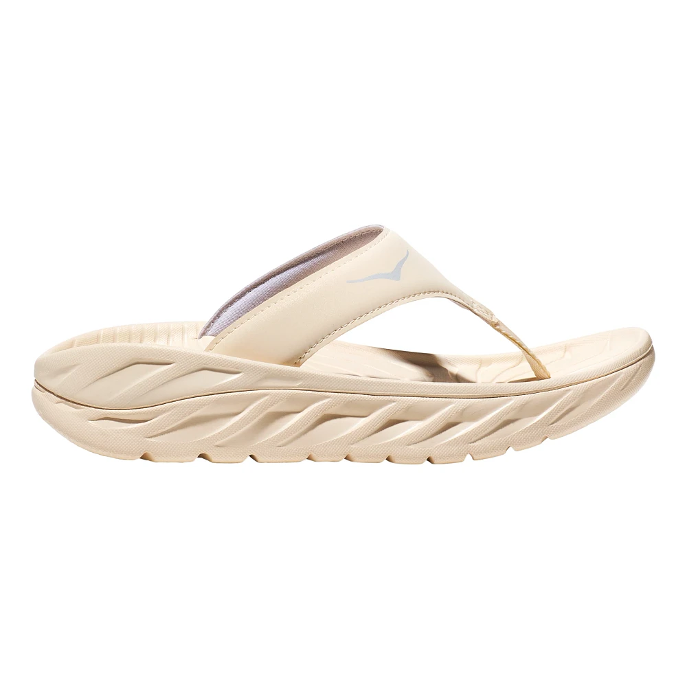 WOMEN'S HOKA ORA RECOVERY FLIP | VANILLA / LUNAR Two - Tone Shoe Design  