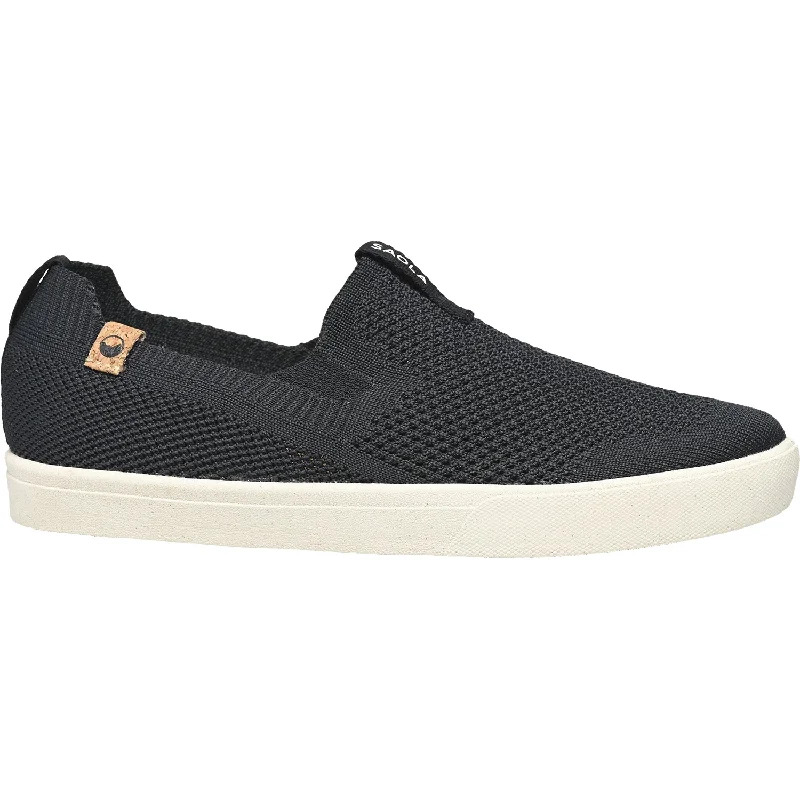 Women's Saola Virunga Black Knit Fabric Artisan - Crafted Loafer Style  