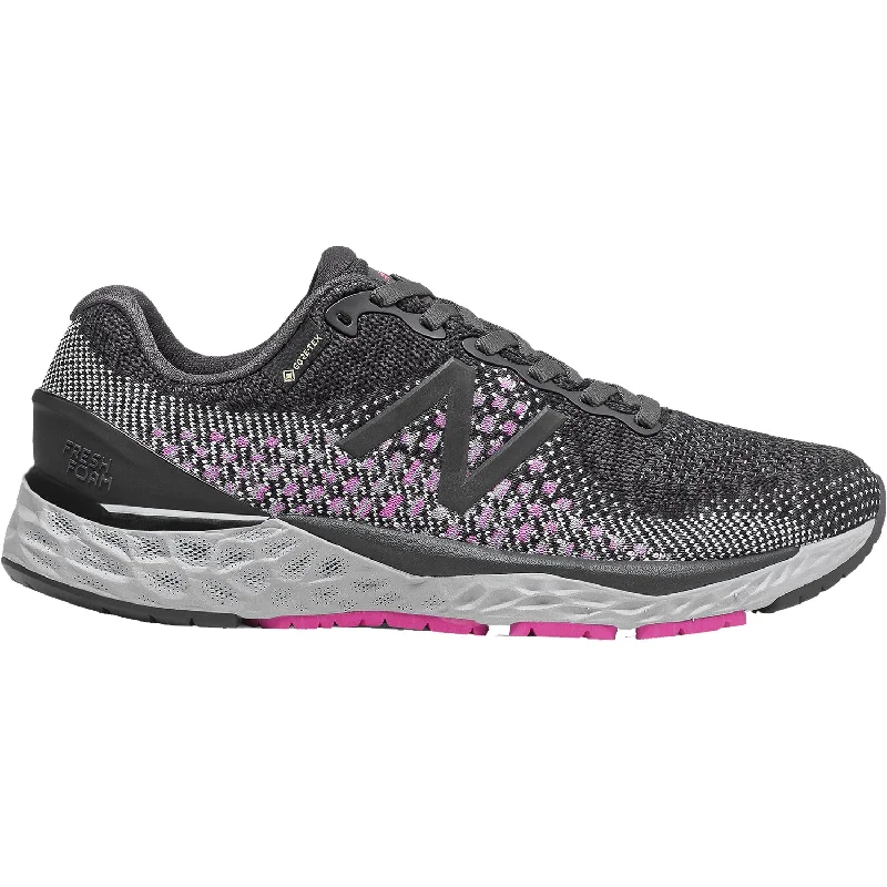 Women's New Balance Fresh Foam W880GX10 Black/Thunder/Poisonberry Mesh Zip - Up Boot Style Women's New Balance Fresh Foam W880GX10 Black/Thunder/Poisonberry Mesh Zip - Up Boot Style