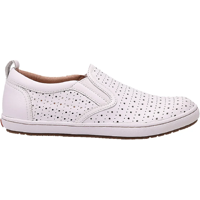 Women's Taos Court White Leather Paisley Print Shoe Design  