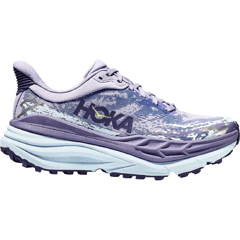 Women's Hoka Stinson ATR 7 Cosmic Sky/Meteor Mesh Performance Running Sneaker Look  