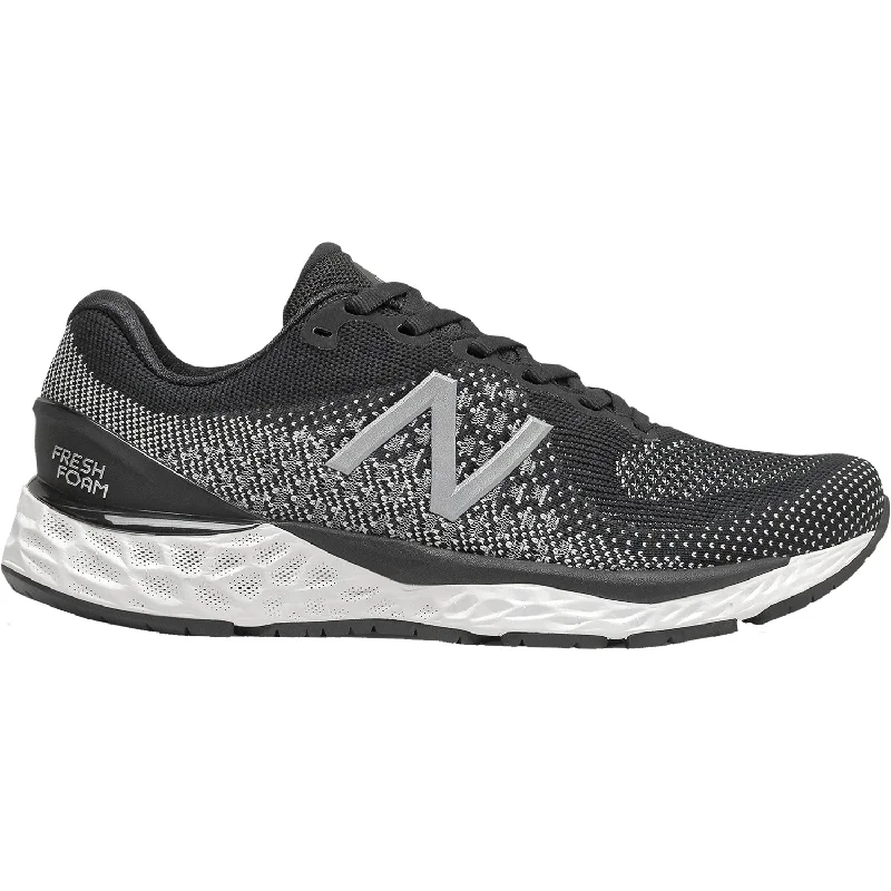Women's New Balance Fresh Foam W880K10 Black/White Mesh Skateboarding Sneaker Style  