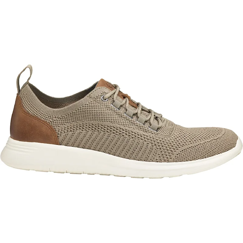 Men's Johnston & Murphy Amherst Knit U-Throat Dark Taupe Knit Fabric/Leather Retro Basketball Sneaker Design Men's Johnston & Murphy Amherst Knit U-Throat Dark Taupe Knit Fabric/Leather Retro Basketball Sneaker Design