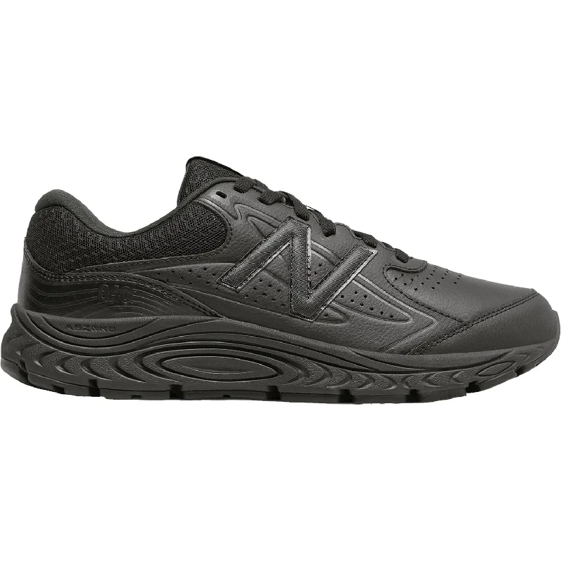 Men's New Balance MW840BK3 Black Leather Combat - Inspired Military Boot Look  