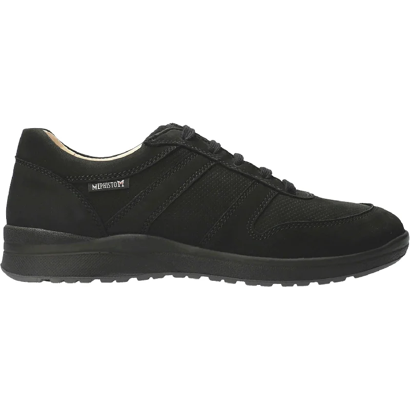 Women's Mephisto Rebeca Perf Black Bucksoft Nubuck Aesthetic  